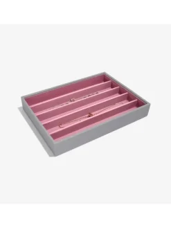 Schmuckkiste in Grau - (B)25 x (H)18 x (T)3,7 cm
