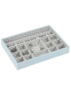 Schmuckkiste in Hellblau - (B)25 x (H)18 x (T)3,7 cm