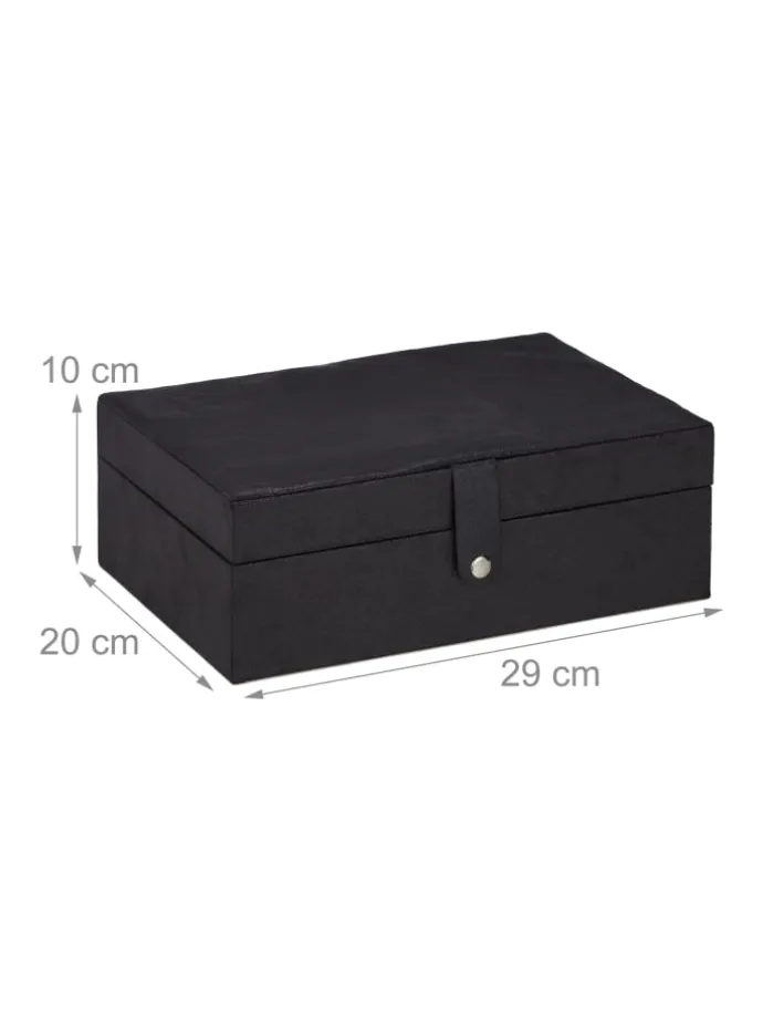 Schmuckkästchen in Schwarz- (B)29 x (H)10 x (T)20 cm