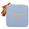 Schmuckkästchen "Treasure Me" in Hellblau  - (L)12,5 x (B)12,5 cm