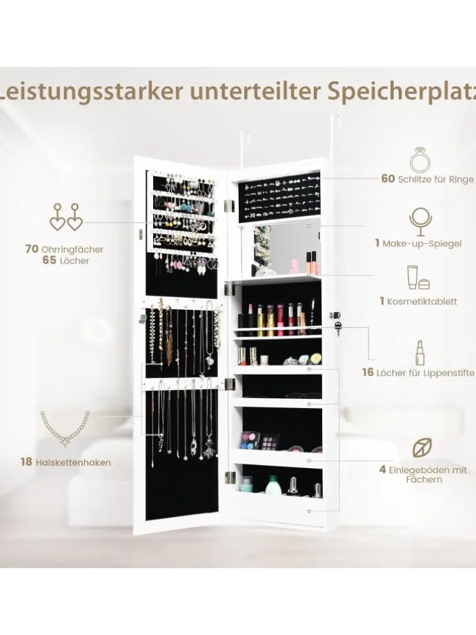Schmuckschrank in Weiß