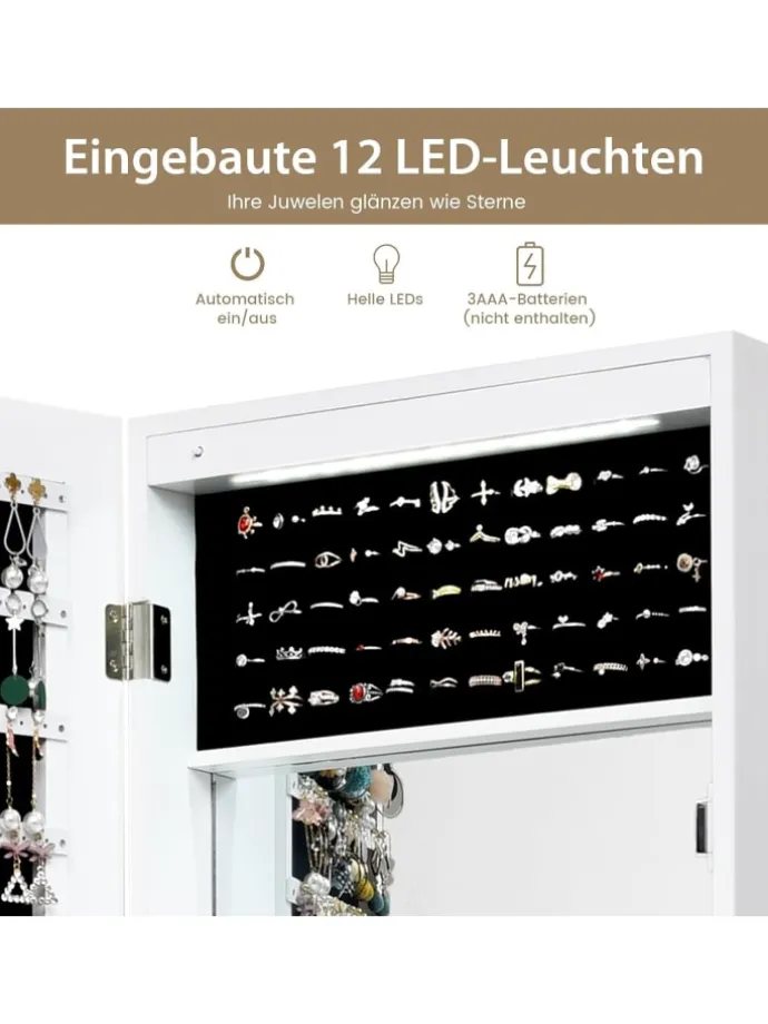 Schmuckschrank in Weiß