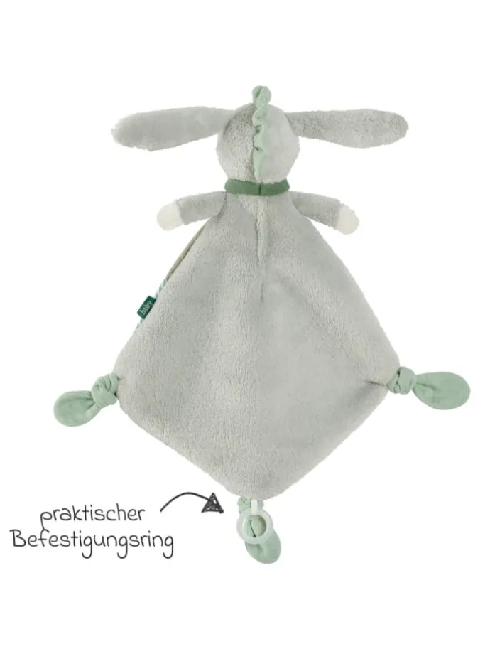 Schmusetuch / Schnuffeltuch - Esel in grau,gruen