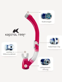Schnorchel Ventilschnorchel Tauchen Kapitol Reef Profiqualität rot
