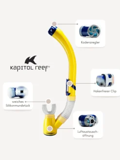 Schnorchel Ventilschnorchel Tauchen Kapitol Reef Profiqualität gelb