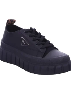 Schnürhalbschuh in schwarz