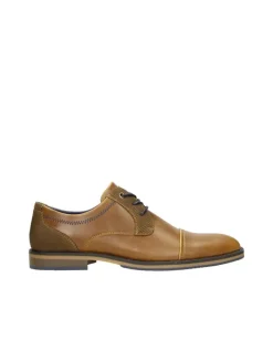 Schnürschuhe in Cognac