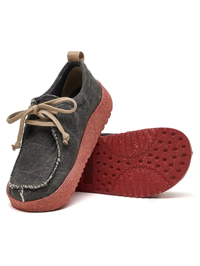 Schnürschuhe in Dunkelgrau