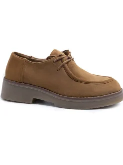Schnürschuhe in Hellbraun