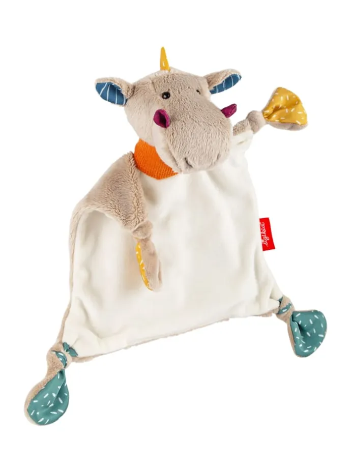 Schnuffeltuch Drache Baby Geschenk in grau