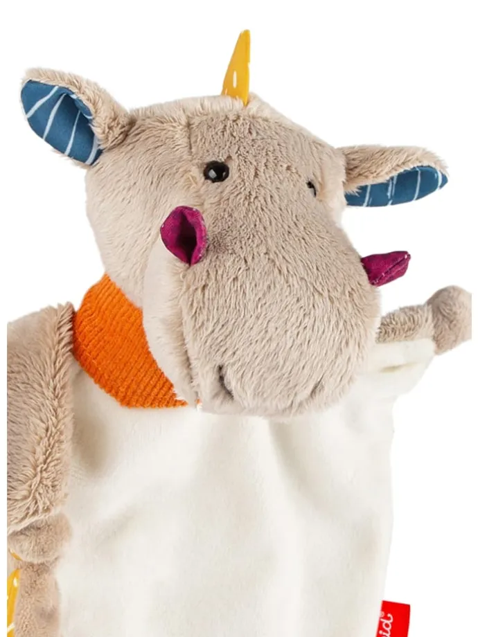 Schnuffeltuch Drache Baby Geschenk in grau