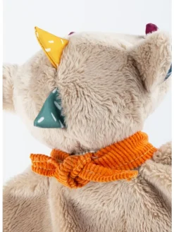 Schnuffeltuch Drache Baby Geschenk in grau