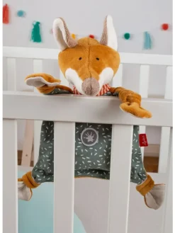Schnuffeltuch Fuchs Baby Geschenk in türkis