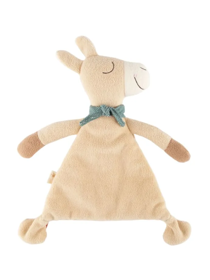 Schnuffeltuch Lama Baby Geschenk in beige