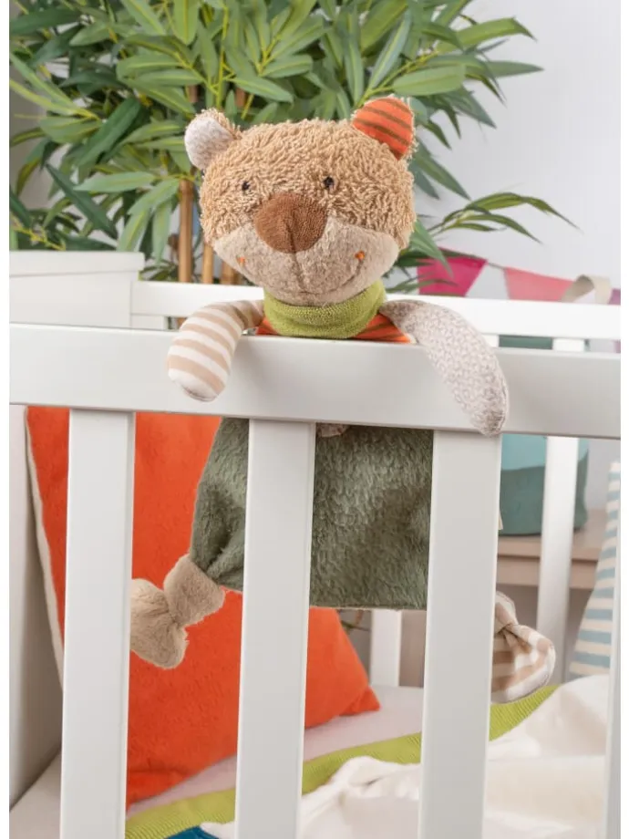 Schnuffeltuch Natural Stripes Green in orange