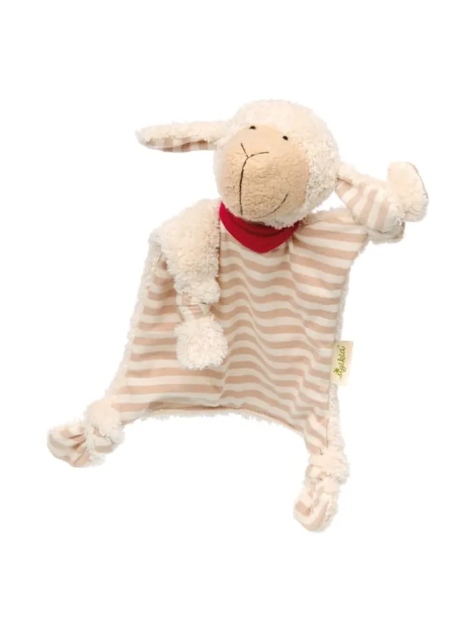 Schnuffeltuch Natural Stripes Green in offwhite