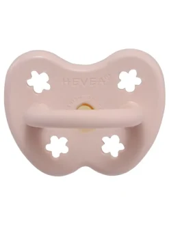Schnuller rund "Hevea Blume" in Rosa