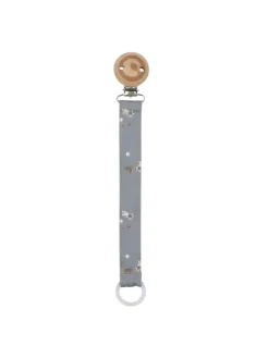 Schnullerband in Jasmin blue/ Balsam cream/ Walnut