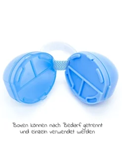 Schnullerbox Duo - Blau in blau