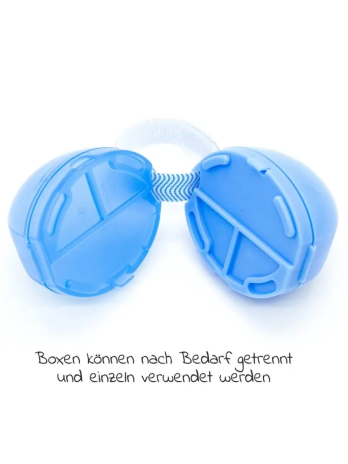 Schnullerbox Duo - Blau in blau