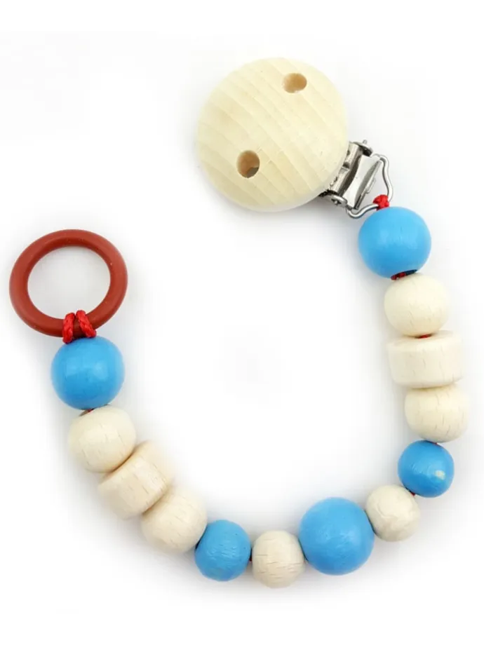 Schnullerkette in Soft/Hellblau