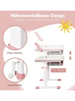 Schreibtisch für 3-12 Jahre in Rosa
