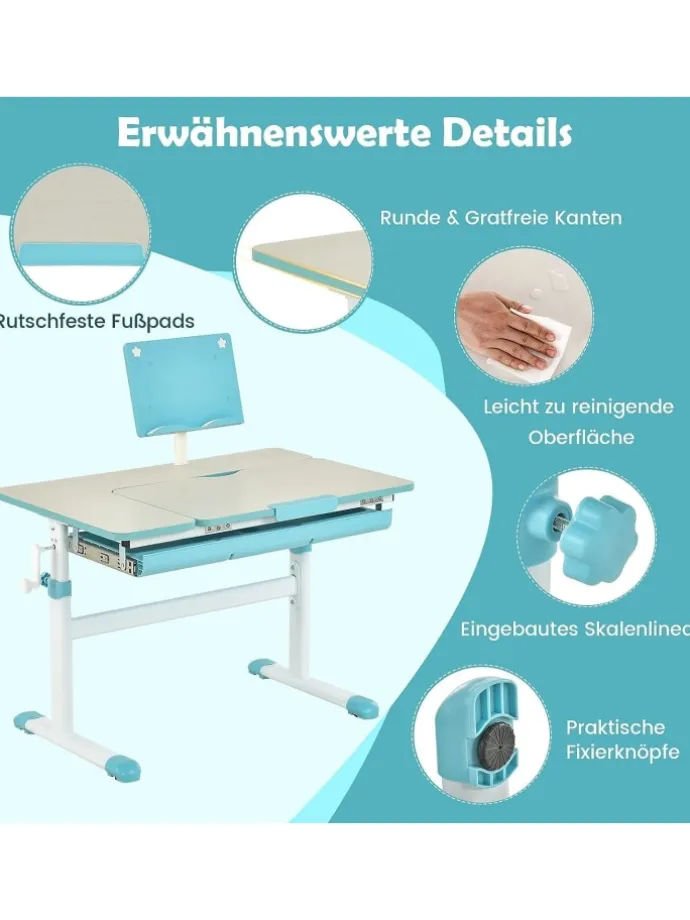 Schreibtisch für 3-12 Jahre in Blau