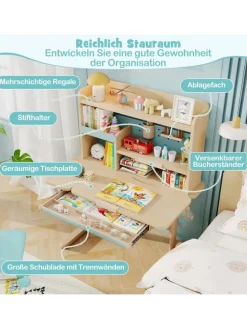 Schreibtisch Kinder in Blau