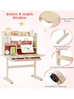 Schreibtisch Kinder in Rosa