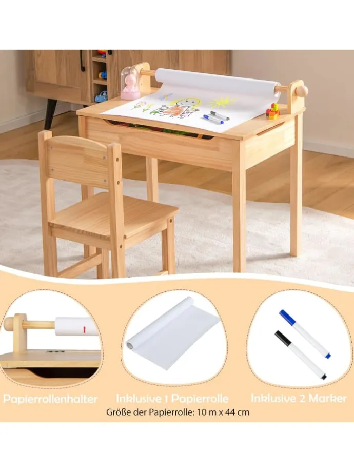 Schreibtisch Set ab 3 Jahren in Beige