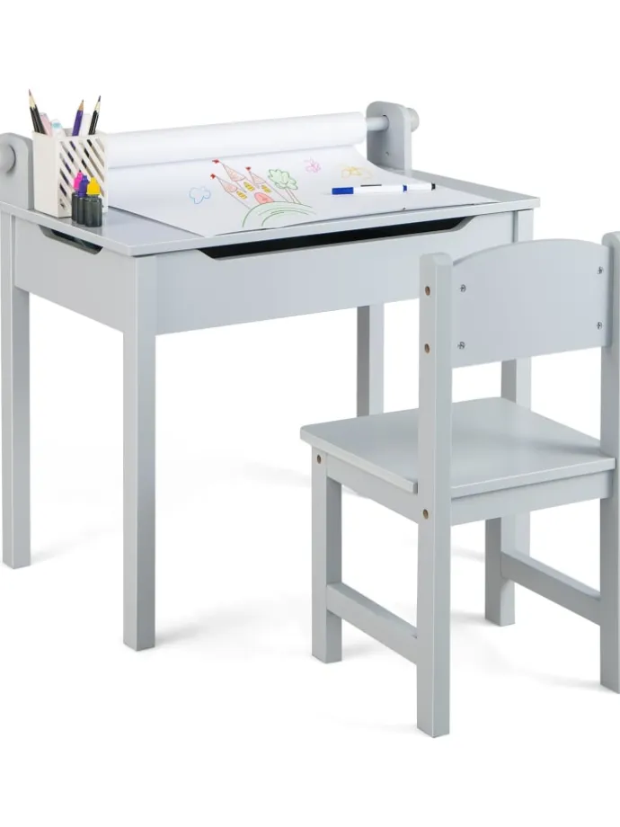 Schreibtisch Set ab 3 Jahren in Grau
