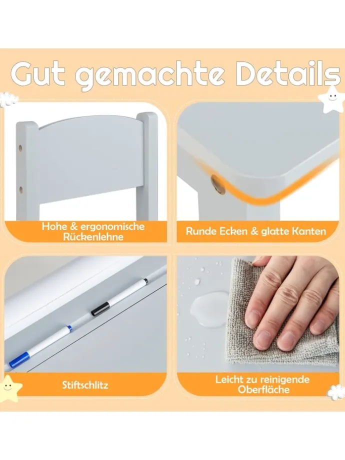 Schreibtisch Set ab 3 Jahren in Grau