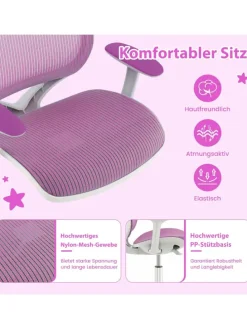 Schreibtischstuhl ab 6 Jahren in Lila