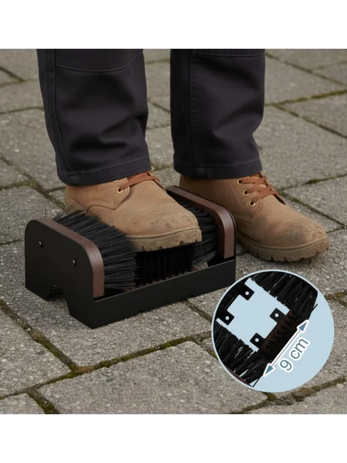 Schuhabstreifer in Schwarz/ Braun