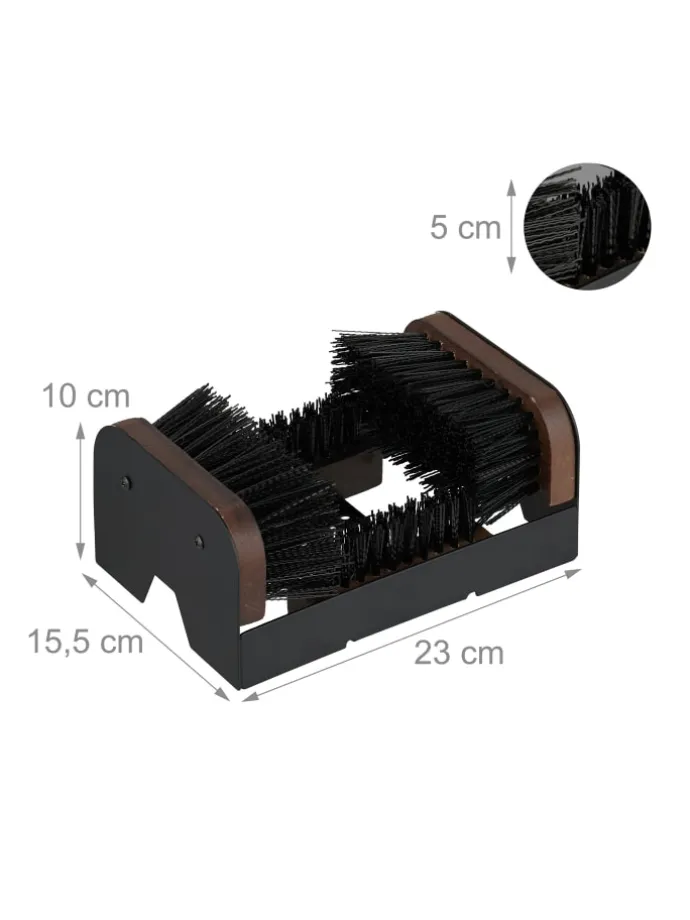 Schuhabstreifer in Schwarz/ Braun