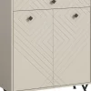 Schuhkommode  (B/H/T: 80x100x35 cm) in sandbeige