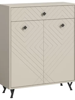 Schuhkommode  (B/H/T: 80x100x35 cm) in sandbeige