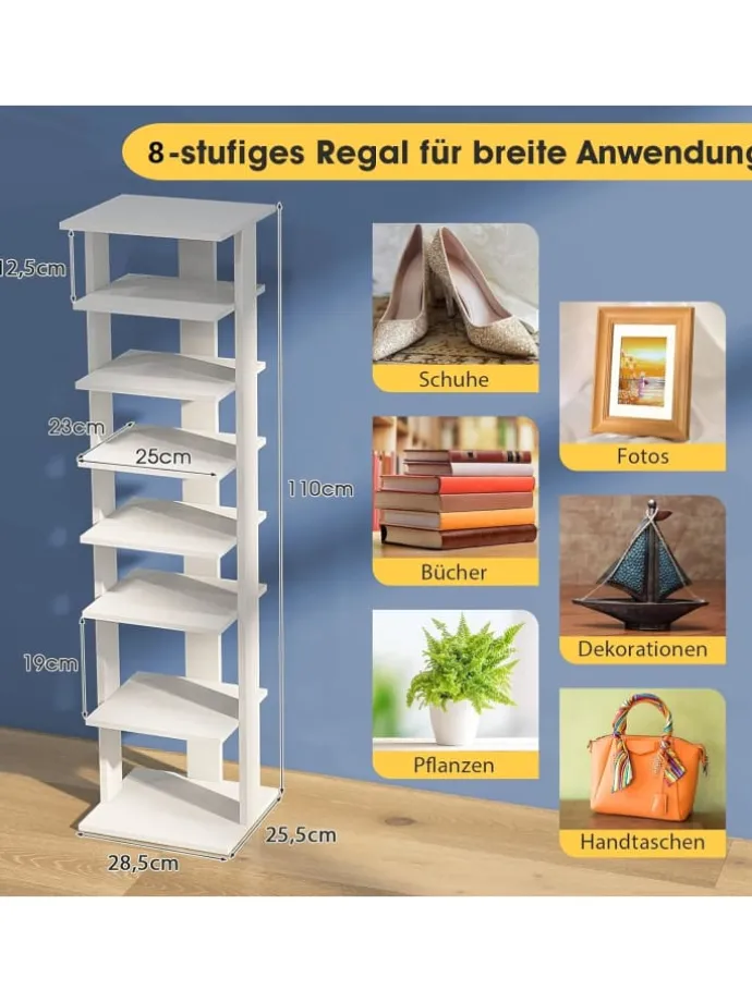 Schuhregal in Weiß