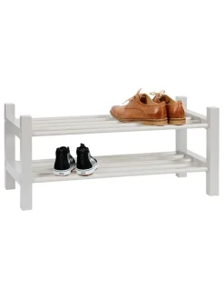 Schuhregal in Weiß - (B)73 x (H)33 x (T)32 cm