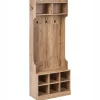 Schuhschrank GINDAGAI in Braun - (W) 70 x (H) 180 x (L) 35 cm