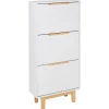 Schuhschrank SANDFLY in Weiß/Braun - (W) 60 x (H) 128 x (L) 24 cm