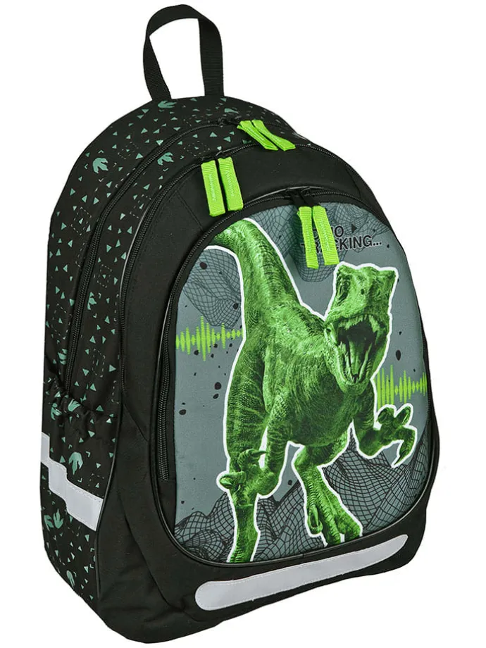 Schulrucksack "Jurassic World" in Schwarz/ Grün - (B)31 x (H)43 x (T)19 cm