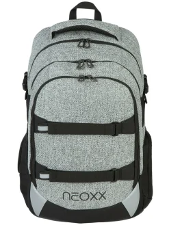 Schulrucksack "Wool the World" in Grau/ Schwarz - (B)31 x (H)45,5 x (T)24 cm