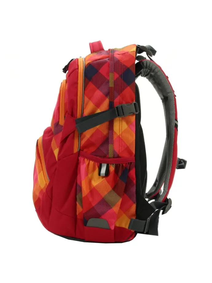 Schulrucksack-Set Ypsilon berry crosscheck in rot