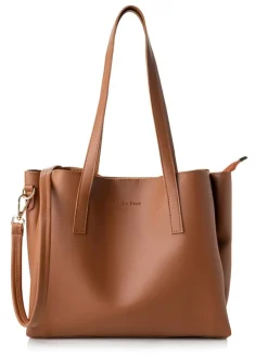 Schultertasche in Hellbraun - (B)32 x (H)27 x (T)13 cm