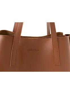 Schultertasche in Hellbraun - (B)32 x (H)27 x (T)13 cm