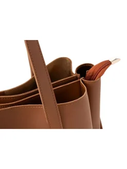 Schultertasche in Hellbraun - (B)32 x (H)27 x (T)13 cm