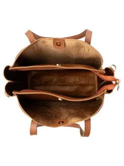 Schultertasche in Hellbraun - (B)32 x (H)27 x (T)13 cm