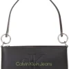 Schultertasche in Schwarz - (L)25 x (B)12 x (T)4 cm