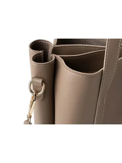 Schultertasche in Taupe - (B)32 x (H)27 x (T)13 cm